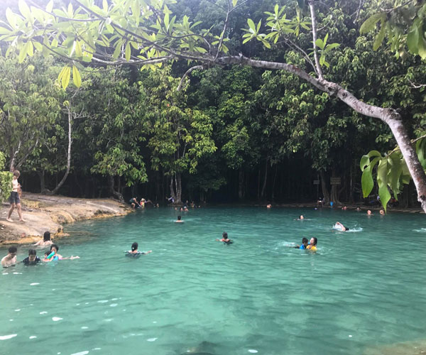 Emerald Pool with Tiger Temple and Hot Spring from Krabi