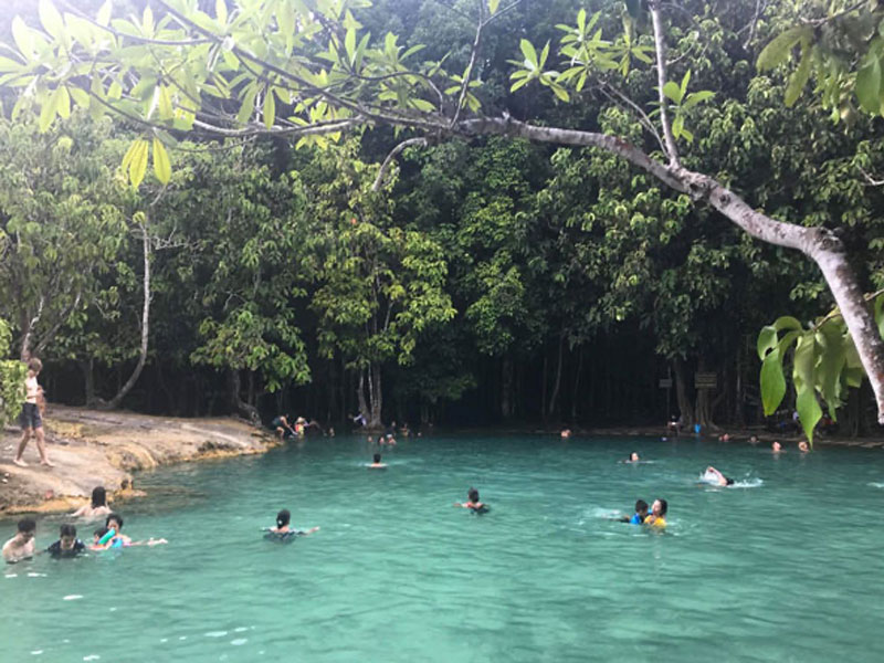 Emerald Pool with Tiger Temple and Hot Spring from Krabi